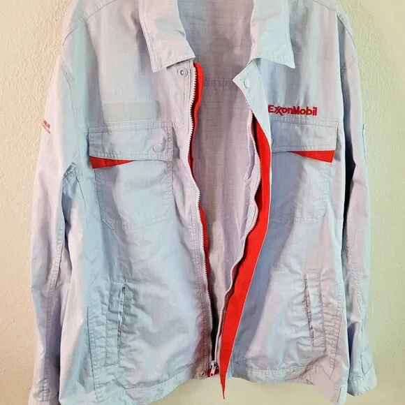 Exxon Mobil Chemical Jacket 3XL U Protec Static Huizhou Plant Zip Snap NICE